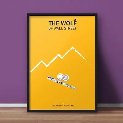 The Wolf Of Wall Street Poster - Minimalist Movie Print - Film Wall Art • £19.45