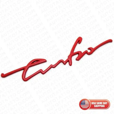 Universal Car Turbo Signature Style Logo Emblem Badge 3D Sticker Nameplate Red • $9.99
