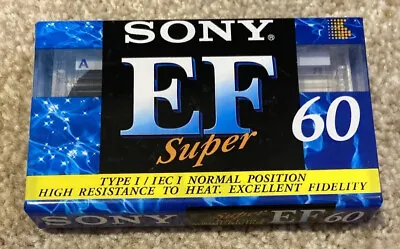 SONY EF Super 60 - AUDIO CASSETTE TAPE - NEW & SEALED • £9.99