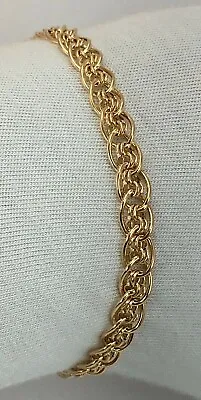 Vintage Original Solid Rose Gold Bracelet 14K 585 18.5 Cm Rose Gold Bracelet 14K • $499