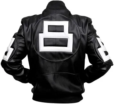 8 Ball Pool Black Jacket Men8Ball Pool Seinfeld Michael Hoban MI Leather Jacket • $89.99