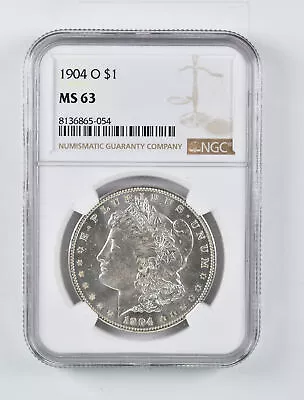 MS63 GRADED - 1904-O Morgan Silver Dollar- NGC *825 • $22.50
