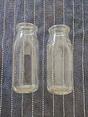 Vintage Duraglas 9 54 Half Pint Clear Glass Milk Bottle Embossed S54 Unmarked  • $5
