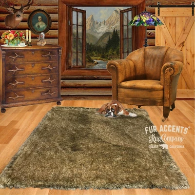 $299.99 • Buy Faux Fur Coyote Pelt Area Rug - Light Wolf - Bear Skin Rug 5' X 6' FUR ACCENTS 