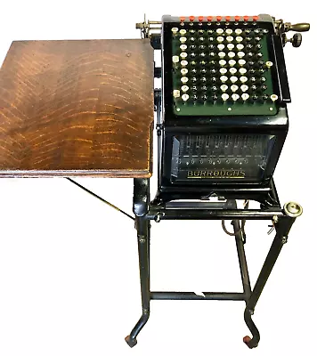 Antique Burroughs Class 1 Model 9 Beveled Glass Electric Adding Machine 1910 EXC • $450