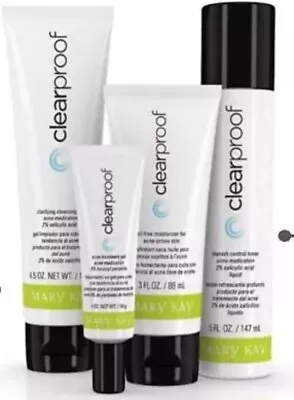Mary Kay ClearProof Acne System 4 Four Piece Set NIB Exp 2022 • $37.43