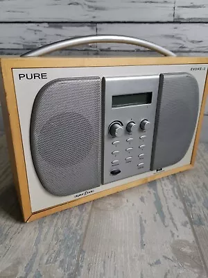 £21.99 • Buy Pure Evoke 2 DAB Radio, Wooden Surround, TESTED - Working, No Power Adaptor.