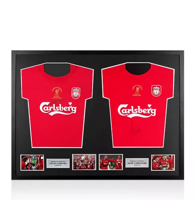 £515.99 • Buy Framed Steven Gerrard & Jamie Carragher Signed Liverpool Shirts - Dual Framed