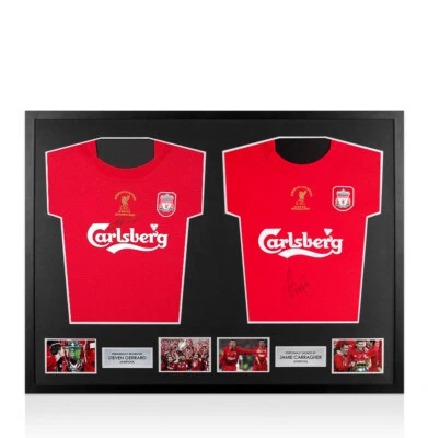 £515.99 • Buy Framed Steven Gerrard & Jamie Carragher Signed Liverpool Shirts - Dual Framed