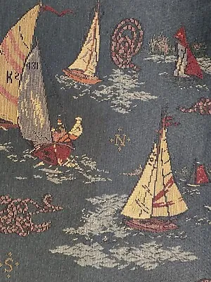 Sailing Club Tapestry Decorating Fabric By-The-Yard Qty Discounts Marine Boats • $14.95