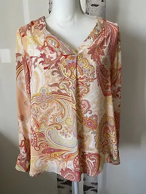 Rose+Olive Women Tunic Top Blouse Multi-Color  Size S Long Sleeve V Neck • £23.04