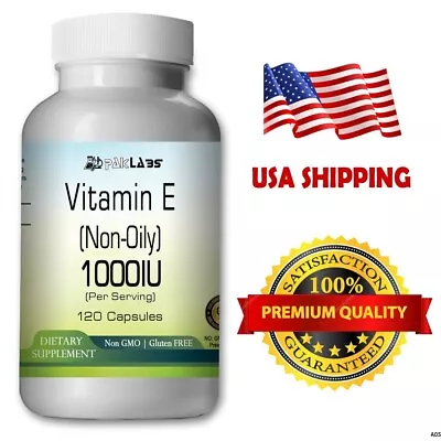 Vitamin E Capsules High Potency 1000 IU 120 Skin Health Non Oily Fast Shipping • $15.45