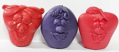 Vintage 80s Eraser Silly Fruit Face Pencil Topper Kool Aid Funny Face • $19.99