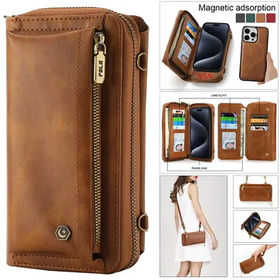 Crossbody Handbag Leather Wallet Case Magnetic Cover For IPhone 11 12 13 14 15 • $27.99