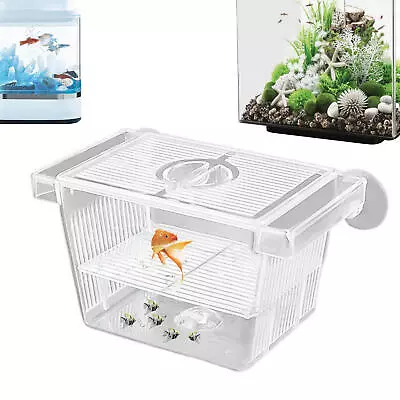 S/L Aquarium Hatchery Trap Fish Breeding Box Tank Fry Breeder Isolation Case • $16.56