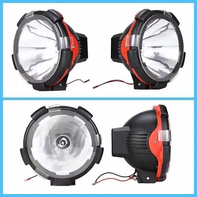 Pair 9 Inches Off Road 6000K 75W Xenon HID Fog Lamp Light Spot Plastic • $162.68