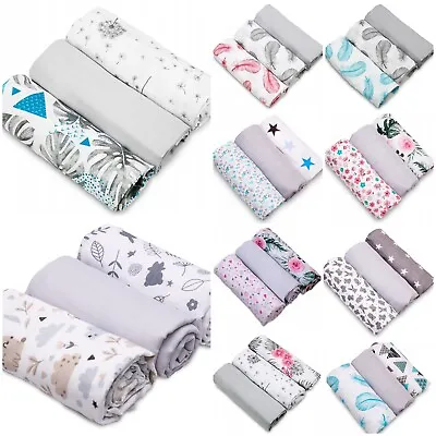 View Details Soft 3-pack Squares Baby Muslin Nappies Cloth Diaper 100% Cotton 70x80cm Bib • 6.99£