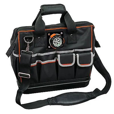 Klein Tools 55431 Tool Bag Tradesman Pro™ Lighted Tool Bag 31 Pockets 15-Inch • $109.99