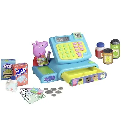£19.99 • Buy Kids Cash Register Toy Peppa Pig Till Blue Supermarket Play Till Role Play 3+