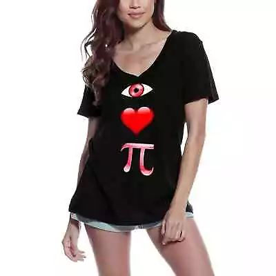 Women's Graphic T-Shirt V Neck I Love Pi - Math Nerds Lovers Eco-Friendly Ladies • $24.98