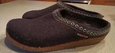 Haflinger  Pure Wool Navy Clogs Slippers Shoes Size 41 Preowned • £26.60