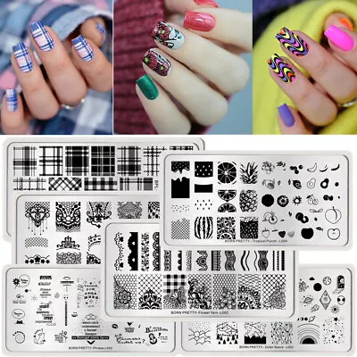 BORN PRETTY Nail Stamping Plates Nail Art Image Stamp Template Stencils • $1.81