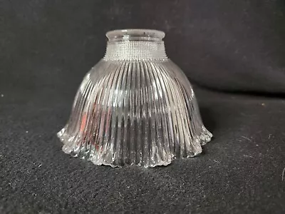 Antique 6.25” Clear Holophane Prismatic Reflector Shade Pendant - 2.25  Fitter • $39.99