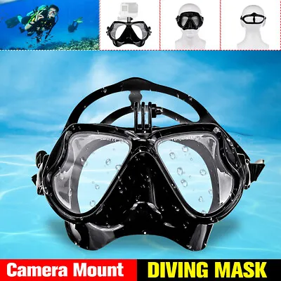 $30.57 • Buy Black Diving Mask Scuba Snorkel Goggles Face Glasses Mount For GoPro Hero T2
