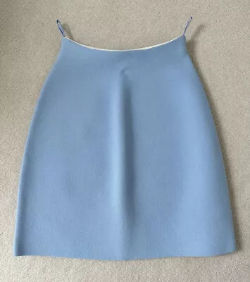 $225 • Buy Stunning Scanlan Theodore Crepe Knit Mini Skirt In Pale Blue