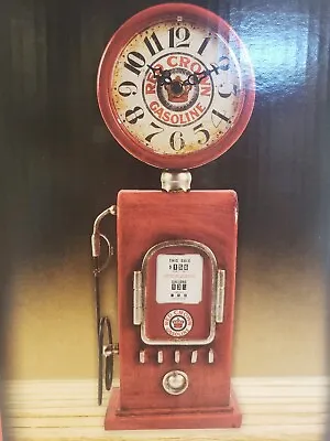 $21 • Buy Chevron Red Crown Retro Gas Pump Clock