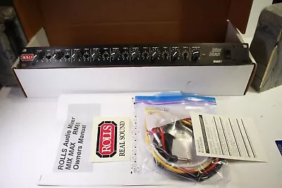 ROLLS RM81 Rack Mount Audio Mixer Mix Max Owner Manual NOS • $49.50