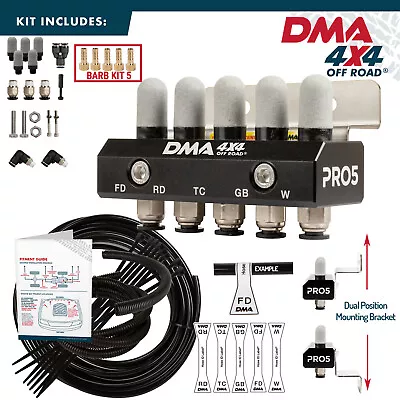 DMA Diff Breather Kit 5 Port For Next Gen Ford Ranger + Wildtrack Raptor Black • $88.90