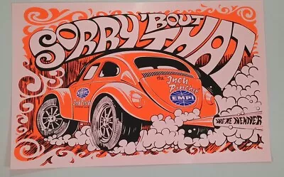 Volkswagen Beetle Nostalgia Sorry 'Bout That Poster • $35