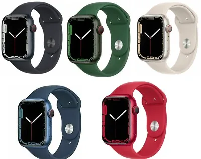 Apple Watch Series 7 45mm GPS + WiFi + Cellular Unlocked Aluminum Case Very Good • $189.99