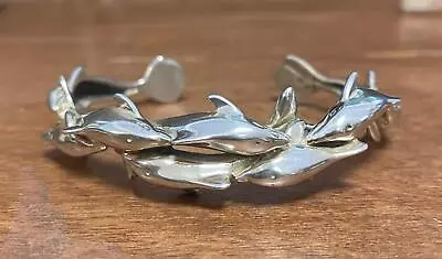 Kabana Sterling Silver Dolphin Cuff Bracelet • $199