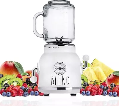 Rae Dunn Kitchen Personal Glass Mason Jar Blender  BLEND  17 OZ /350 WATT • $48.99