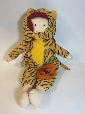 Madeline Doll With Red Yarn Hair In Halloween Tiger Costume Soft Doll • $17.59
