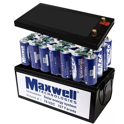 Maxwell 76V 107F Super Capacitor Battery 28pcs 2.7V 3000Farads With Plastic Case • $999