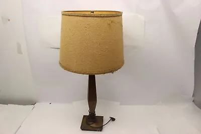 Vintage Brass Electric Candelabra Table Lamp With Shade • $29.74