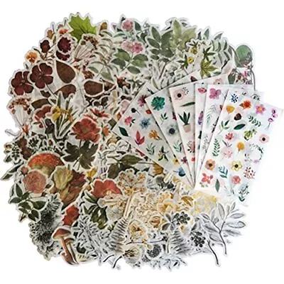 240 Pieces Washi Paper Sticker Set Floral Journal Washi Stickers Decorative • $15.65