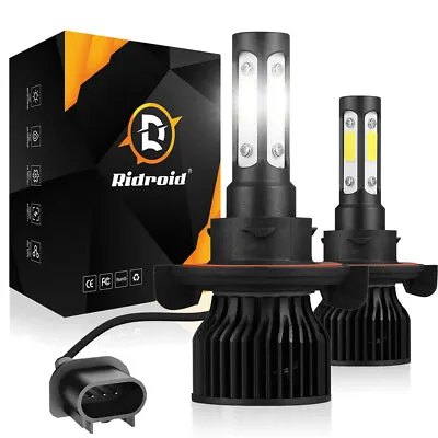 4 Sides H13 9008 2400W 360000LM RIDROID LED Headlight Bulb Kit Hi/Lo Beam 6000K • $16.99