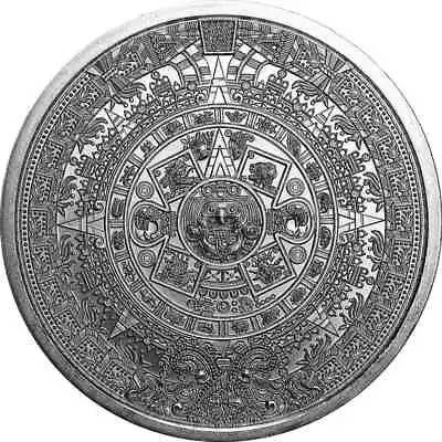 1oz - Rare Aztec Maya Calendar 1oz Fine Silver 999 Coin Collectors Piece • £35.99