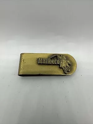 Marlboro Man Vintage Money Clip  Brass Horse Cowboy Rodeo Advertisement • $8.99