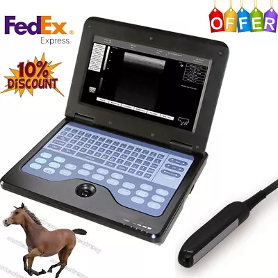 Hot VET Laptop Ultrasound Scanner Notebook Digital Machine7.5M Rectal ProbeFDA • $1349