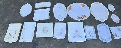 Vintage Embroidered Linens Dollies For Crafts • $15