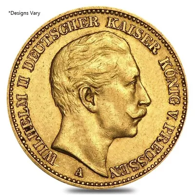 Germany Prussia 20 Marks Gold Coin Avg Circ AGW .2304 Oz (1871-1915 Random • $576.01