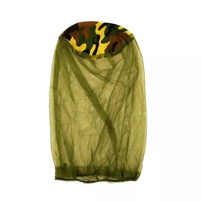 Camo Mesh Screen Mosquito Fly Head Net Hat Outdoor Insect Bug Repel Camping Gear • $10.98