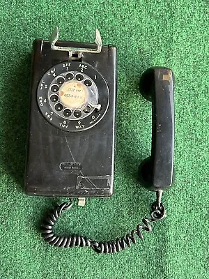 VTG Black Bell System Western Electric Rotary Dial Wall Phone • $29.90