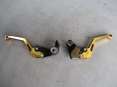 05-08 Kawasaki Zx6r Zx-6r Adjustable Brake Clutch Levers Gold Rash • $24