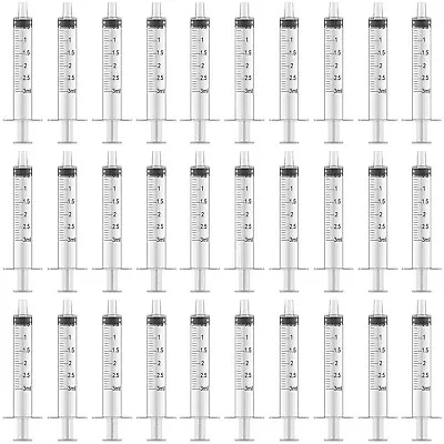 50 Pcs 3ml 3cc Pipette Syringe With Luer Slip Tip No Needle Pipette For Pets ... • $26.73